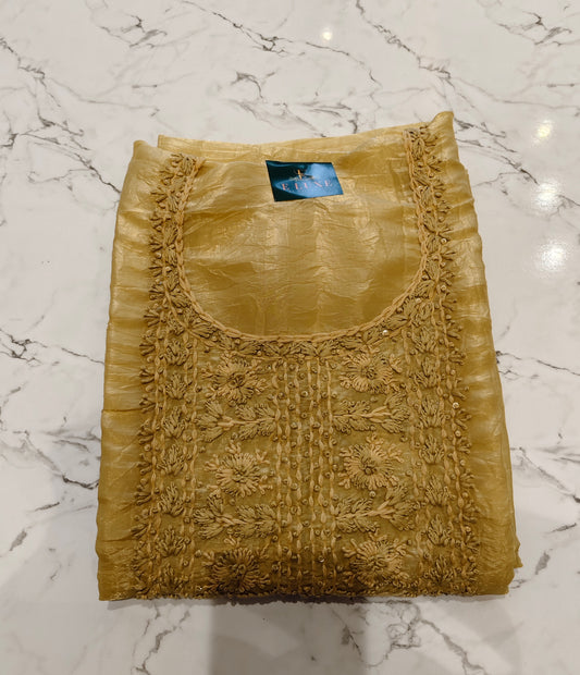 Crushed organza salwar set